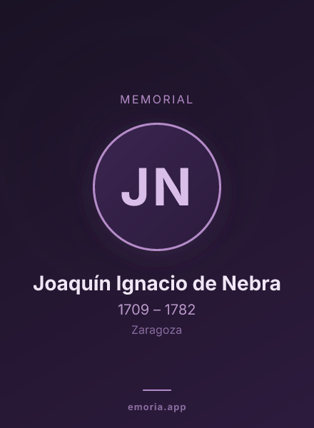 Memorial portrait of Joaquín Ignacio de Nebra