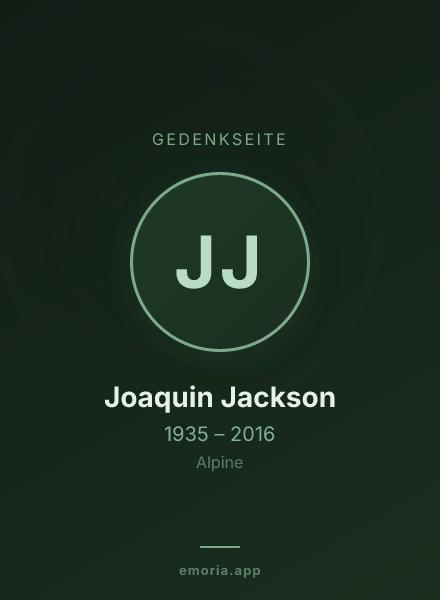 Gedenkportrait von Joaquin Jackson