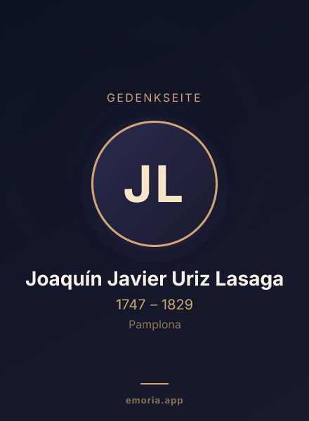 Gedenkportrait von Joaquín Javier Uriz Lasaga