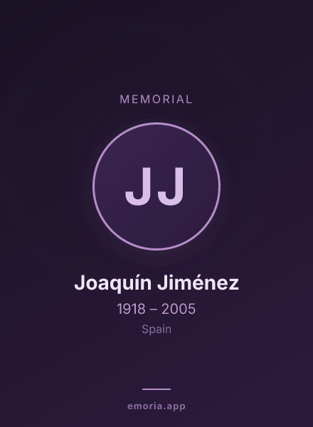 Memorial portrait of Joaquín Jiménez