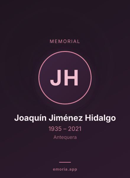 Memorial portrait of Joaquín Jiménez Hidalgo