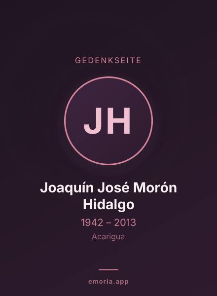 Gedenkportrait von Joaquín José Morón Hidalgo