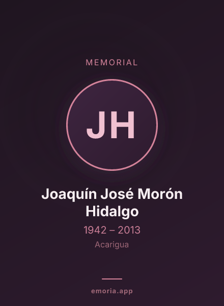Memorial portrait of Joaquín José Morón Hidalgo