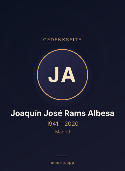 Gedenkportrait von Joaquín José Rams Albesa