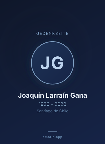 Gedenkportrait von Joaquín Larraín Gana