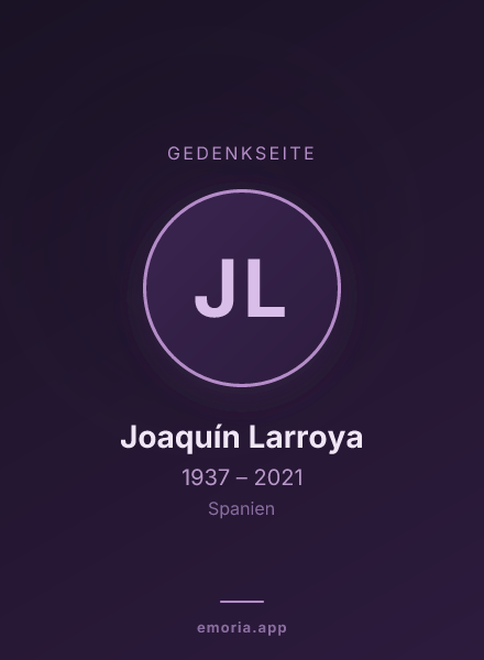 Gedenkportrait von Joaquín Larroya