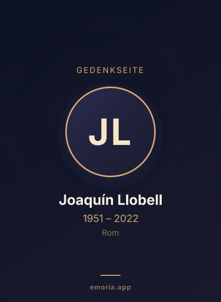 Gedenkportrait von Joaquín Llobell