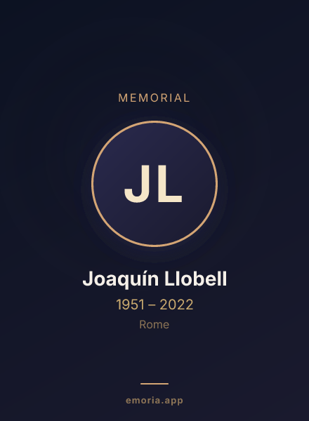 Memorial portrait of Joaquín Llobell