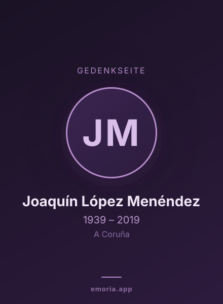 Gedenkportrait von Joaquín López Menéndez