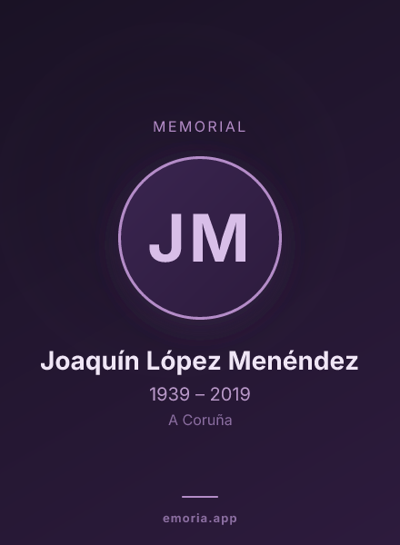 Memorial portrait of Joaquín López Menéndez
