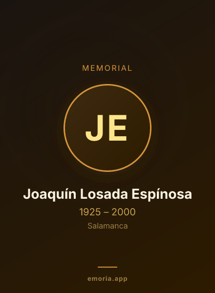 Memorial portrait of Joaquín Losada Espínosa