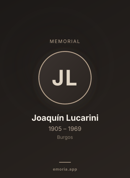 Memorial portrait of Joaquín Lucarini