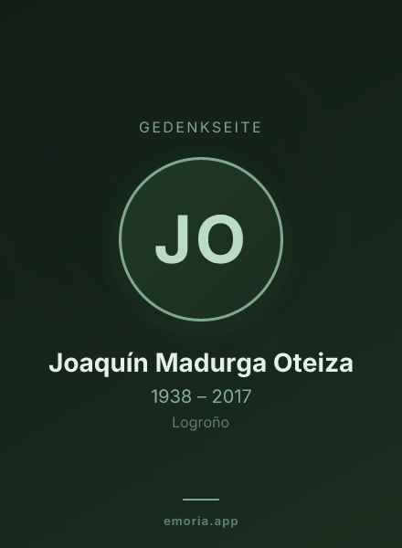 Gedenkportrait von Joaquín Madurga Oteiza