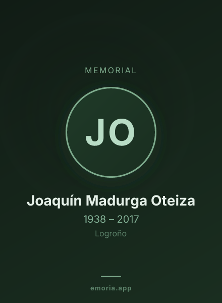 Memorial portrait of Joaquín Madurga Oteiza