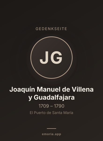 Gedenkportrait von Joaquín Manuel de Villena y Guadalfajara