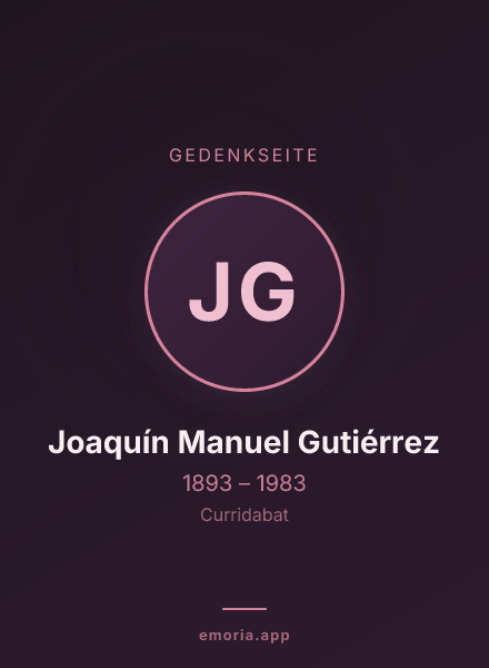 Gedenkportrait von Joaquín Manuel Gutiérrez