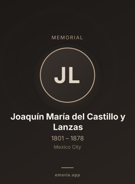 Memorial portrait of Joaquín María del Castillo y Lanzas