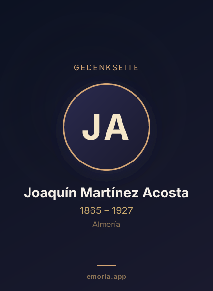 Gedenkportrait von Joaquín Martínez Acosta
