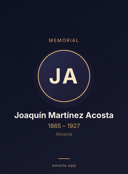 Memorial portrait of Joaquín Martínez Acosta