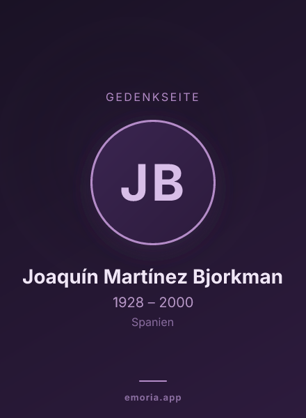 Gedenkportrait von Joaquín Martínez Bjorkman