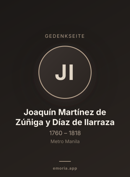 Gedenkportrait von Joaquín Martínez de Zúñiga y Díaz de Ilarraza