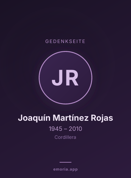 Gedenkportrait von Joaquín Martínez Rojas