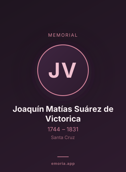 Memorial portrait of Joaquín Matías Suárez de Victorica