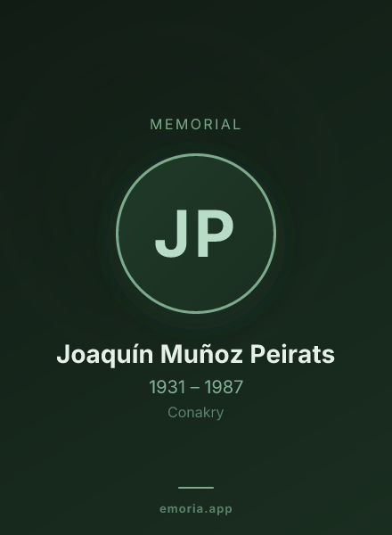 Memorial portrait of Joaquín Muñoz Peirats