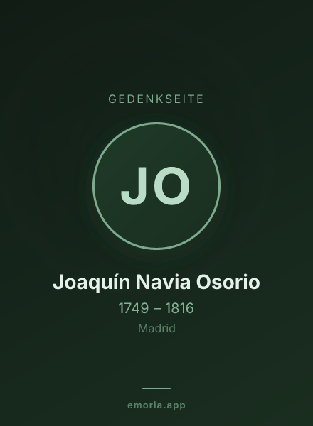 Gedenkportrait von Joaquín Navia Osorio