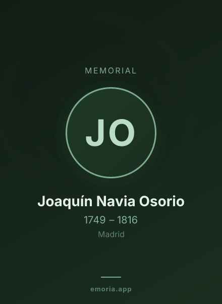 Memorial portrait of Joaquín Navia Osorio