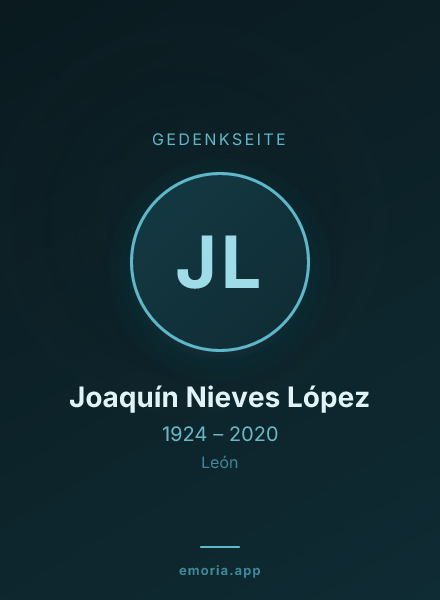 Gedenkportrait von Joaquín Nieves López