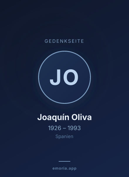Gedenkportrait von Joaquín Oliva