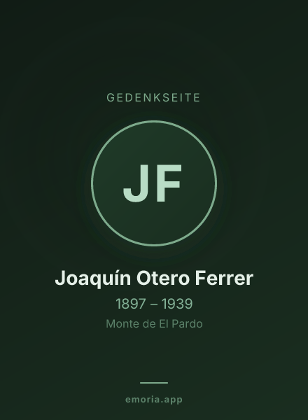 Gedenkportrait von Joaquín Otero Ferrer