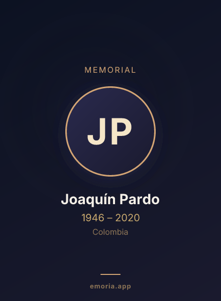 Memorial portrait of Joaquín Pardo