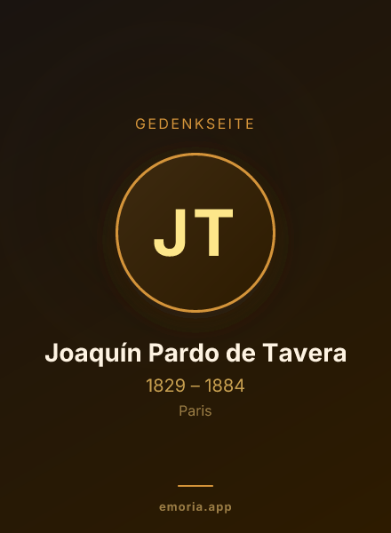 Gedenkportrait von Joaquín Pardo de Tavera