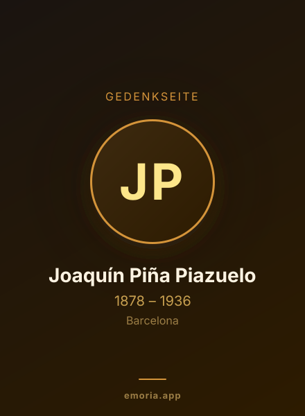 Gedenkportrait von Joaquín Piña Piazuelo