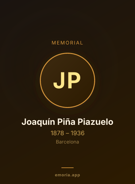 Memorial portrait of Joaquín Piña Piazuelo