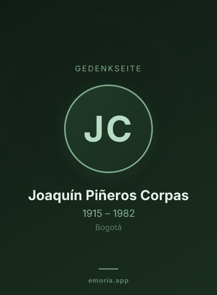 Gedenkportrait von Joaquín Piñeros Corpas