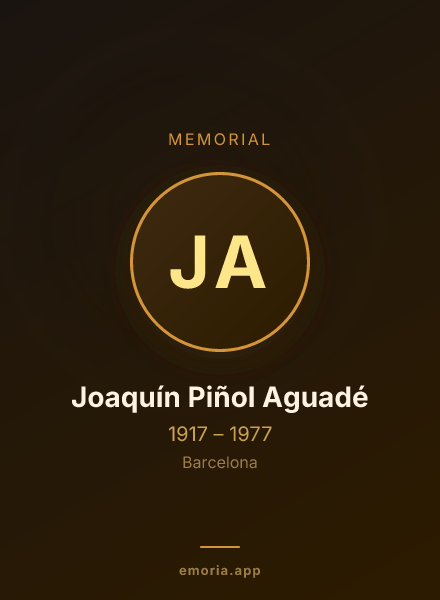 Memorial portrait of Joaquín Piñol Aguadé