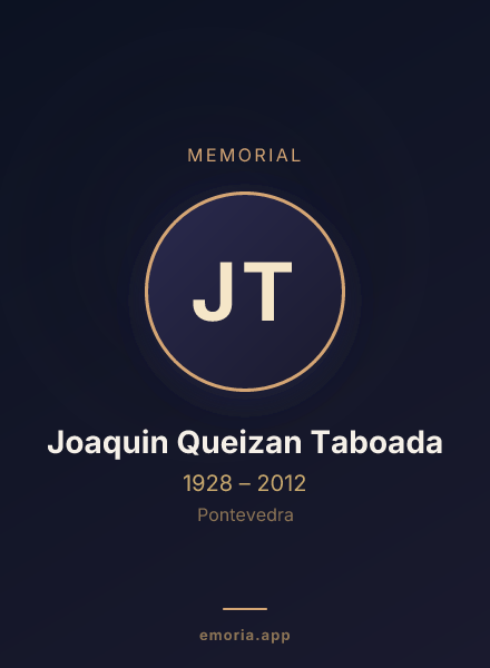 Memorial portrait of Joaquin Queizan Taboada