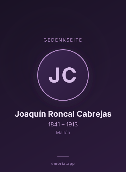 Gedenkportrait von Joaquín Roncal Cabrejas