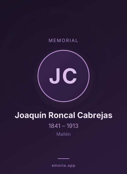 Memorial portrait of Joaquín Roncal Cabrejas