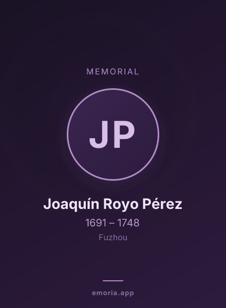 Memorial portrait of Joaquín Royo Pérez