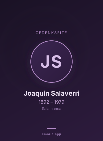 Gedenkportrait von Joaquín Salaverri