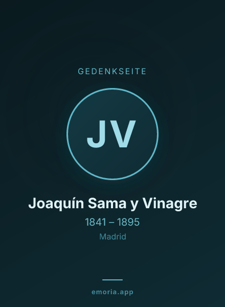 Gedenkportrait von Joaquín Sama y Vinagre