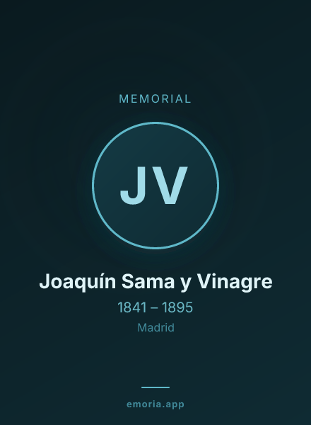 Memorial portrait of Joaquín Sama y Vinagre