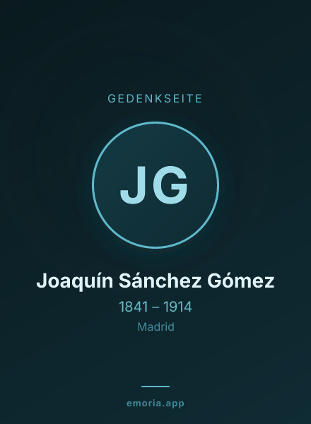 Gedenkportrait von Joaquín Sánchez Gómez