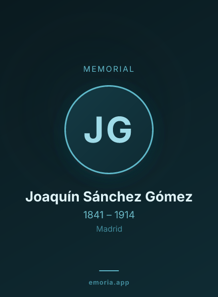 Memorial portrait of Joaquín Sánchez Gómez
