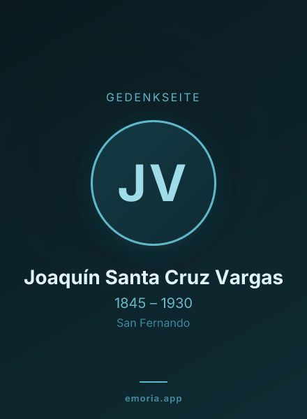 Gedenkportrait von Joaquín Santa Cruz Vargas