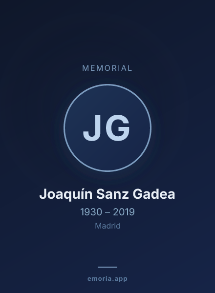 Memorial portrait of Joaquín Sanz Gadea
